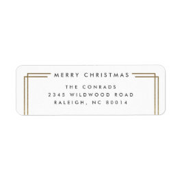 モダン メリークリスマス 返信先住所 ラベル