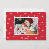 モダン メリークリスマス 4枚 写真コラージュ シーズンカード (裏面)
