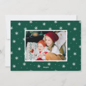 モダン メリークリスマス 4 枚写真コラージュ シーズンカード (裏面)