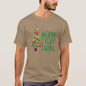 モダン・メリー・エブリシング ホリデーツリー Tシャツ (正面)
