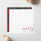 モダン メリー エブリシング ホリデー レッド アンド ブルー プライド ノートカード (正面/裏面インサイチュ)