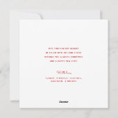 モダン メリー | レッド | スクエア | フォト シーズンカード (裏面)