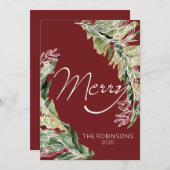 & モダン メリーinベリーホリデーカード シーズンカード (正面/裏面)