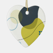 モダン，メンフィスカッコいい,ユニーク,トレンディーイラストレーション セラミックオーナメント (右)