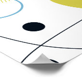 モダン，メンフィスカッコいい,ユニーク,トレンディーイラストレーション ポスター (角)