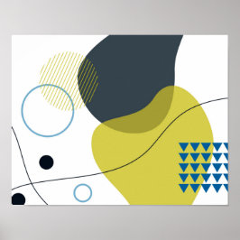モダン，メンフィスカッコいい,ユニーク,トレンディーイラストレーション ポスター