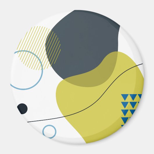 モダン,メンフィスカッコいい,ユニーク,トレンディーイラストレーション マグネット (正面)