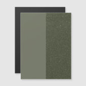モダン モスグリーン デュオ 薄型 マグネティック カード (カスタム) (正面/裏面)
