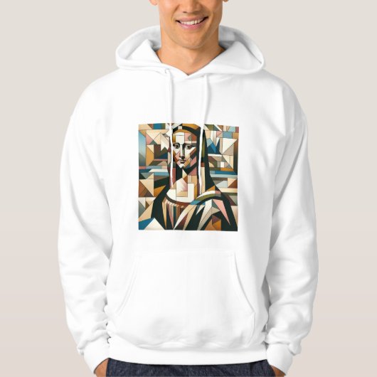モダン・モナリザ ステンドグラス風Tシャツ パーカ (正面)