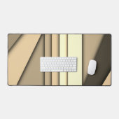 モダン モノクローム ベージュ デスクマット (キーボード&マウス)