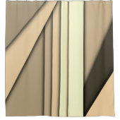 モダン モノクロ タン シャワーカーテン (正面)