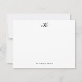 モダン、モノグラエレガントムプロフェッショナルノートカード ノートカード (正面)