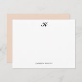 モダン、モノグラエレガントムプロフェッショナルノートカード ノートカード (正面/裏面)