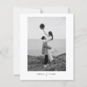 モダン・モノグラムのフォト結婚式Save the Date (裏面)