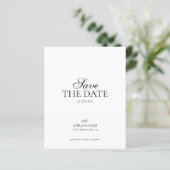 モダン・モノグラムのフォト結婚式Save the Date (スタンド正面)