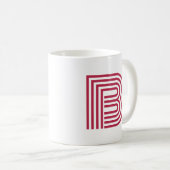 モダン モノグラムイニシャル スタイリッシュ コーヒーマグカップ (正面右)