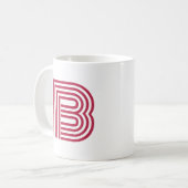 モダン モノグラムイニシャル スタイリッシュ コーヒーマグカップ (正面左)