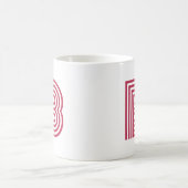 モダン モノグラムイニシャル スタイリッシュ コーヒーマグカップ (中央)