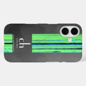 モダン・モノグラム・アブストラクトテクスチャiPhoneケース Case-Mate iPhoneケース (裏面 (横))