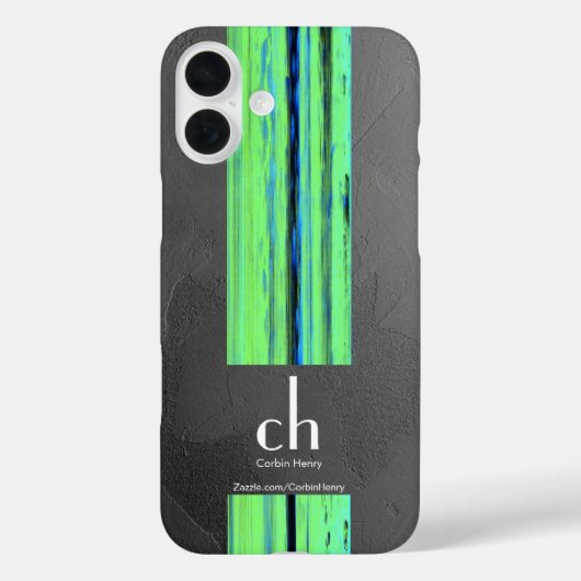 モダン モノグラム アブストラクト テクスチャー iPhoneケース Case-Mate iPhoneケース (裏面)