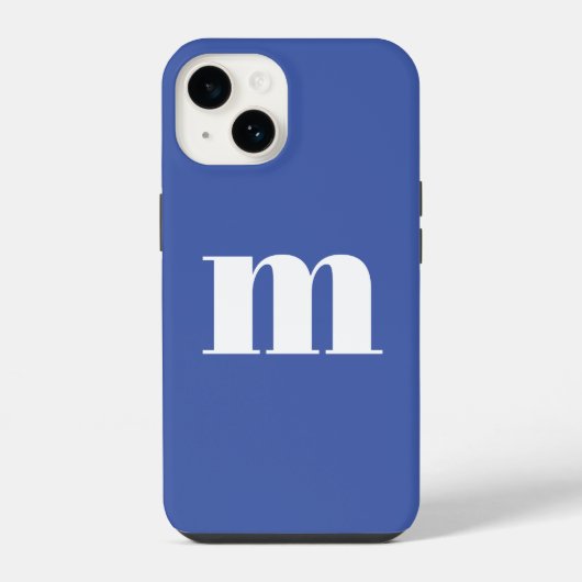 モダン モノグラム イニシャル iPhoneケース (裏面)