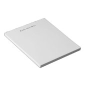 モダン モノグラム グレー 文房具 シンプル ノートパッド (アングル)