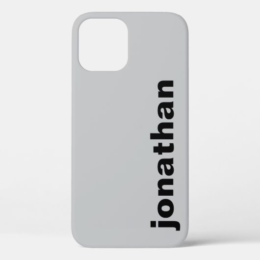 モダン モノグラム グレー Case-Mate iPhoneケース (裏面)