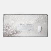 モダン，モノグラム，サロン,グリッター（模倣） デスクマット (キーボード&マウス)