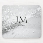 モダン,モノグラム,サロン,グリッター(模倣) マウスパッド (正面)