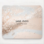 モダン，モノグラム，サロン,グリッター（模倣） マウスパッド (正面)