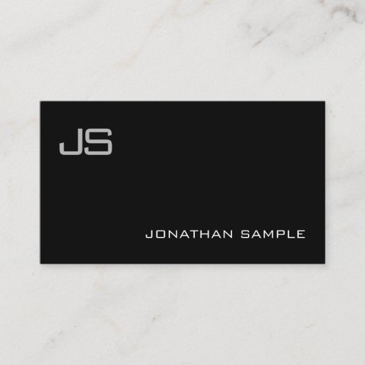 モダン モノグラム シンプル デザイン おしゃれ シンプル 名刺 (正面)