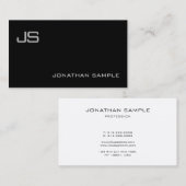 モダン モノグラム シンプル デザイン おしゃれ シンプル 名刺 (正面/裏面)