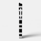 モダン モノグラム ストライプ パターン ブラック グレー ホワイト Case-Mate iPhoneケース (裏面 / 左)