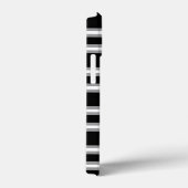 モダン モノグラム ストライプ パターン ブラック グレー ホワイト Case-Mate iPhoneケース (裏面 / 右)