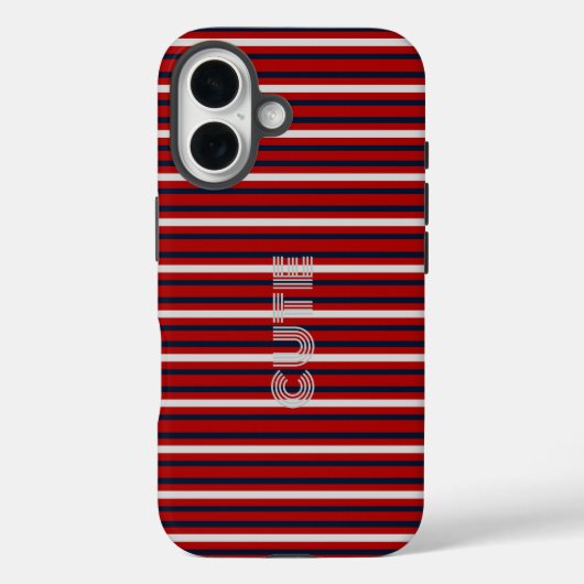 モダン モノグラム ストライプ Case-Mate iPhoneケース (裏面)