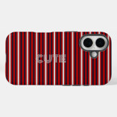 モダン モノグラム ストライプ Case-Mate iPhoneケース (裏面 (横))