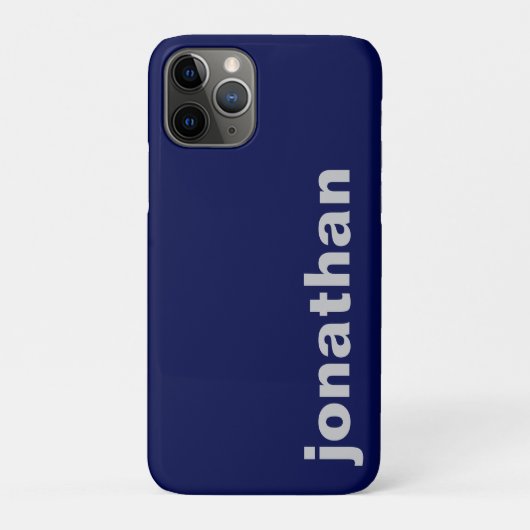 モダン・モノグラム ネイビーブルー Case-Mate iPhoneケース (裏)