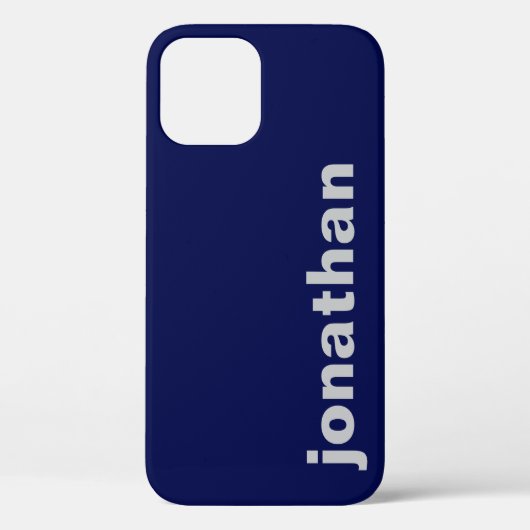 モダン・モノグラム ネイビーブルー Case-Mate iPhoneケース (裏面)