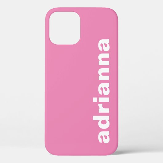 モダン モノグラム ピンク Case-Mate iPhoneケース (裏面)
