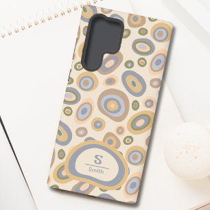 モダン モノグラム フォンケース - アブストラクト デザイン SAMSUNG GALAXY S22 ULTRAケース