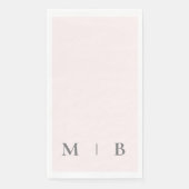 モダン モノグラム ブッシュ グレー テキスト ウェディング (正面)