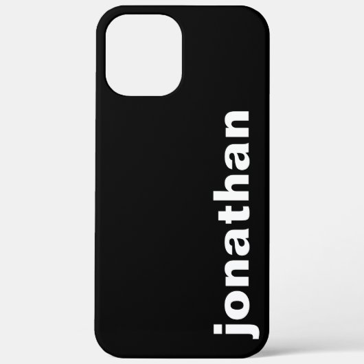 モダン モノグラム ブラック Case-Mate iPhoneケース (裏面)