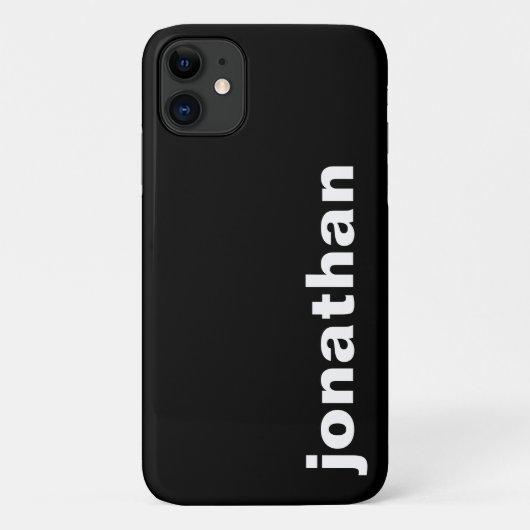 モダン モノグラム ブラック Case-Mate iPhoneケース (裏面)