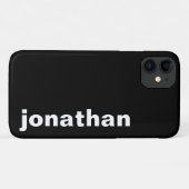 モダン モノグラム ブラック Case-Mate iPhoneケース (裏面(横))
