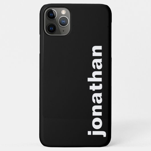 モダン モノグラム ブラック Case-Mate iPhoneケース (裏面)