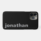 モダン モノグラム ブラック Case-Mate iPhoneケース iPhone 11 Proケース (裏面(横))