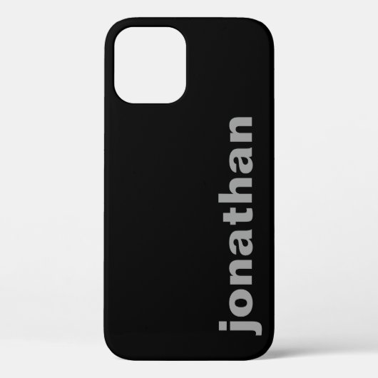 モダン モノグラム ブラック Case-Mate iPhoneケース iPhone 12ケース (裏面)