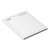 モダン モノグラム プロフェッショナル プレーン ミニマリスト ノートパッド (アングル)