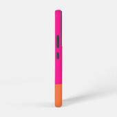モダン モノグラム ホットピンク オレンジ SAMSUNG GALAXYケース (右側面)