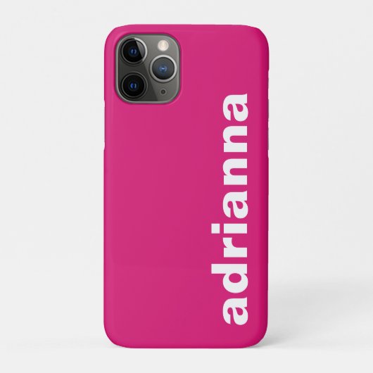 モダン モノグラム ホットピンク Case-Mate iPhoneケース (裏)